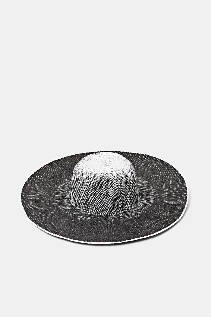 Cappello da sole bicolore sfumato, BLACK, detail image number 0