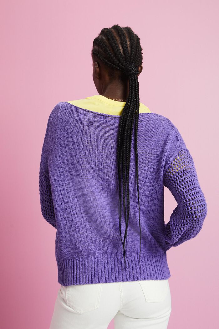 Pullover in maglia larga, PURPLE, detail image number 3