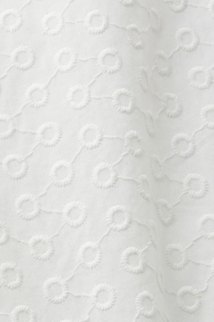 Blusa con ricamo, 100% cotone, WHITE, detail image number 4