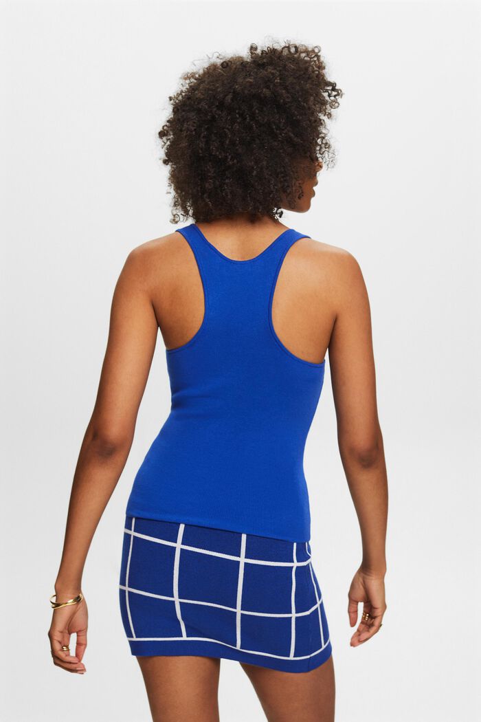 Canotta racerback in cotone, BRIGHT BLUE, detail image number 2