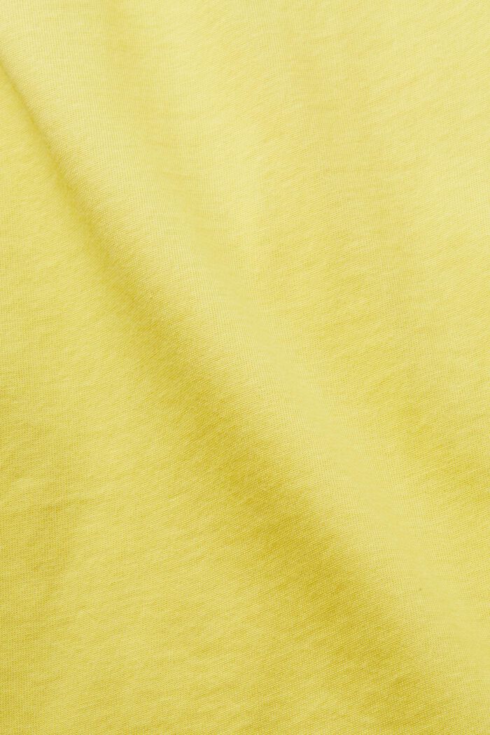 T-shirt con stampa tono su tono, 100% cotone, DUSTY YELLOW, detail image number 6