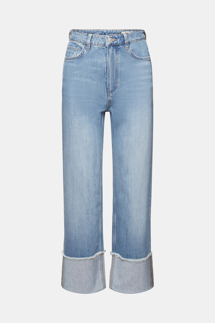 Jeans cropped stile anni ‘80 con risvolti fissi, TENCEL™, BLUE LIGHT WASHED, detail image number 7