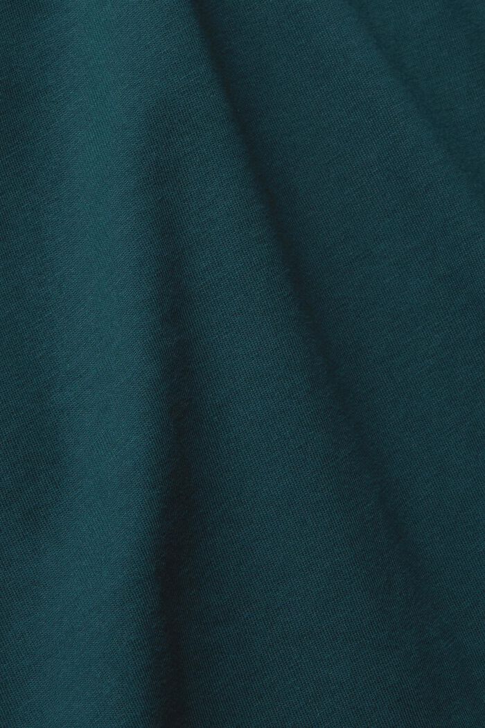 T-shirt con stampa sul petto, DARK TEAL GREEN, detail image number 5