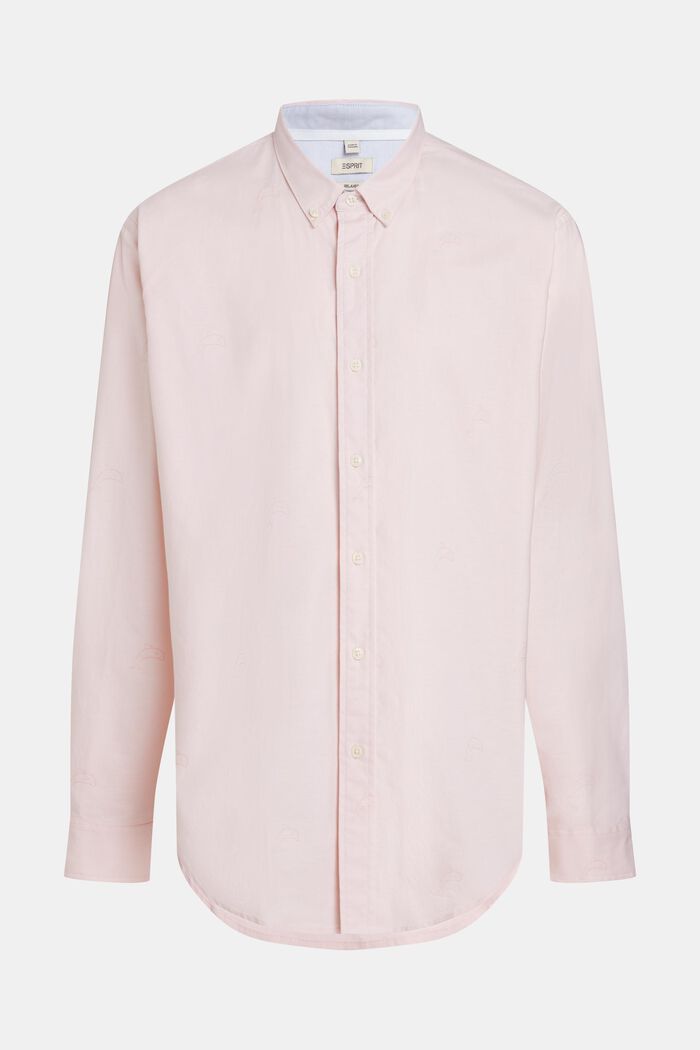 Maglia oxford relaxed fit con stampa allover, LIGHT PINK, overview