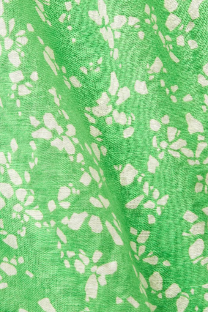 Blusa smanicata con stampa, CITRUS GREEN, detail image number 5