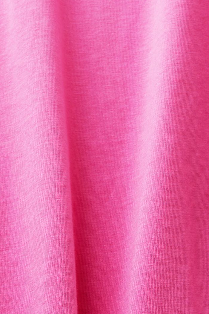Top in cotone con scollo henley, NEW PINK FUCHSIA, detail image number 5