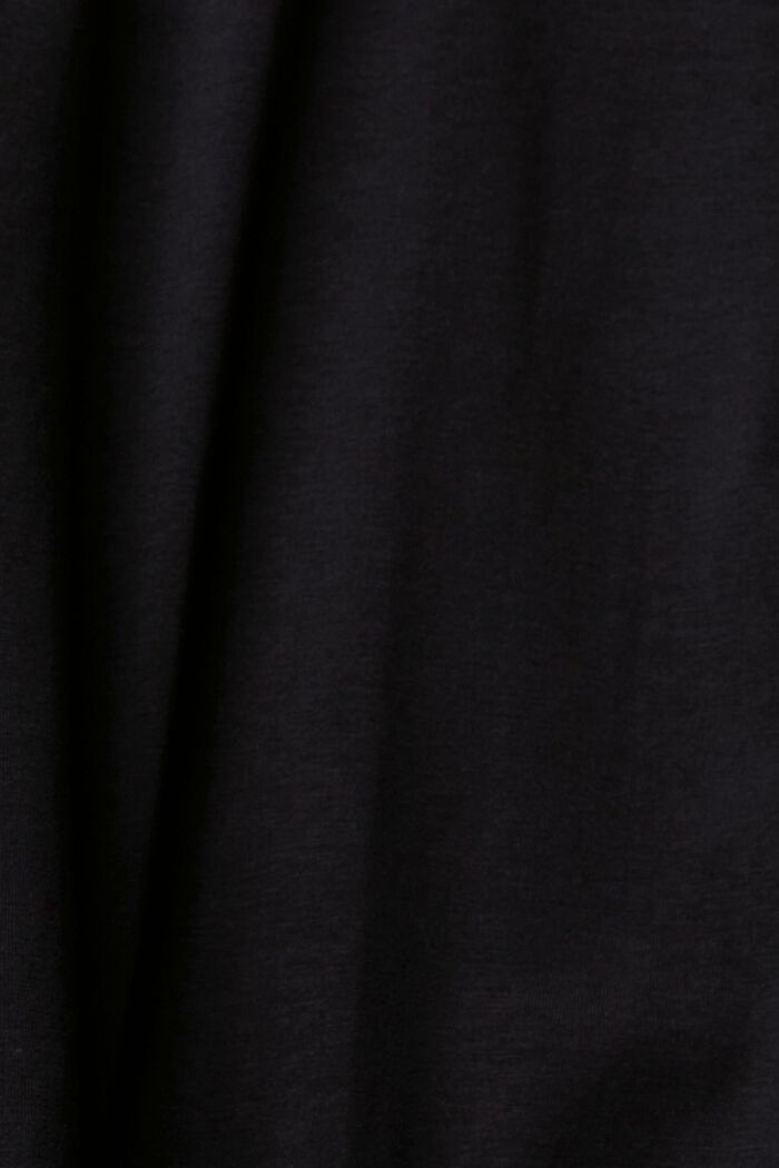 Maglia a maniche lunghe con fori per i pollici, BLACK, detail image number 0