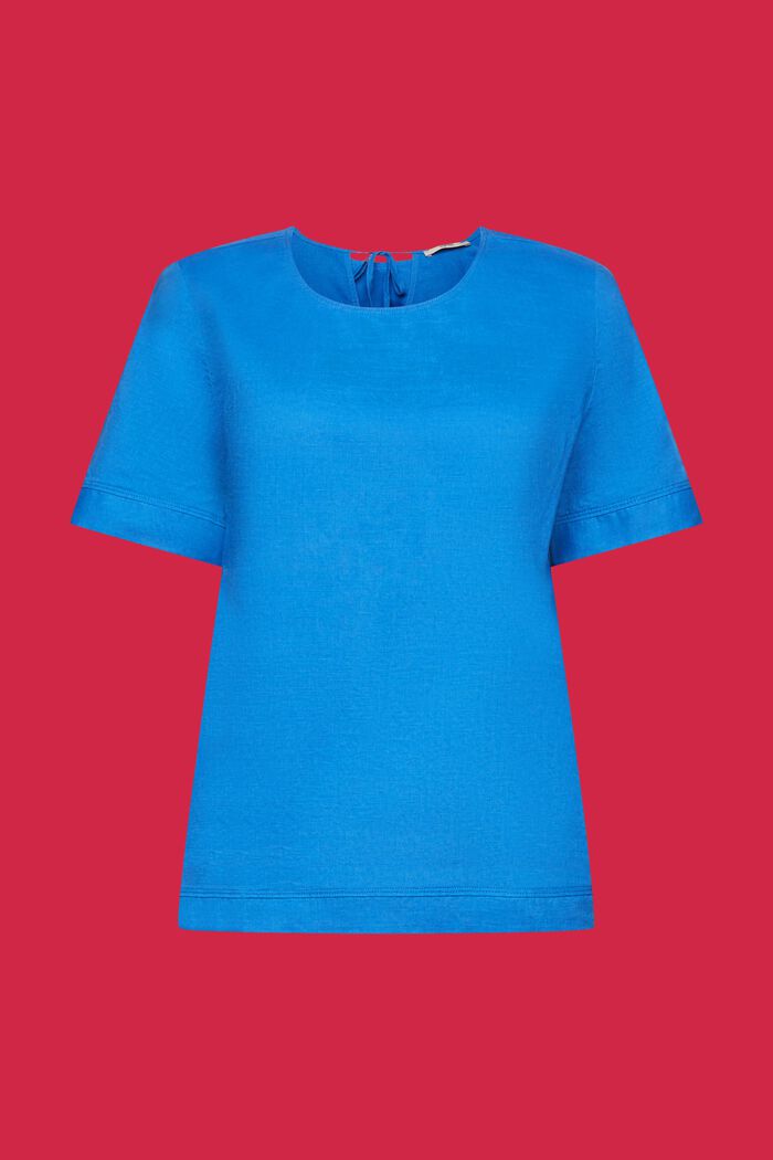 Blusa con intaglio, BRIGHT BLUE, detail image number 6