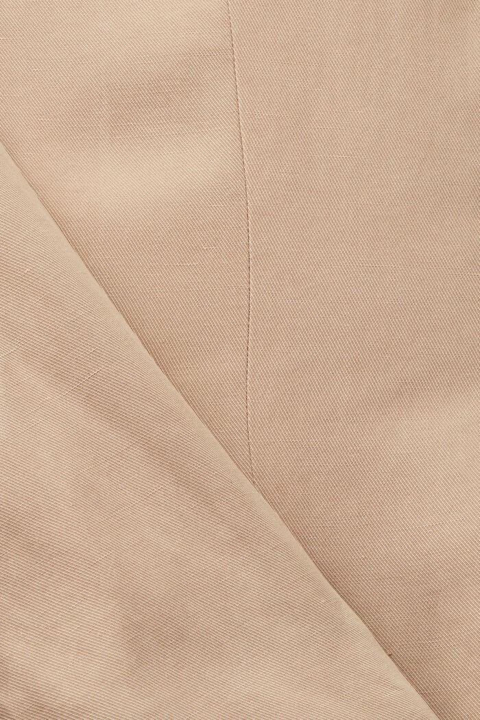 Blazer monopetto in lino, TAUPE, detail image number 4