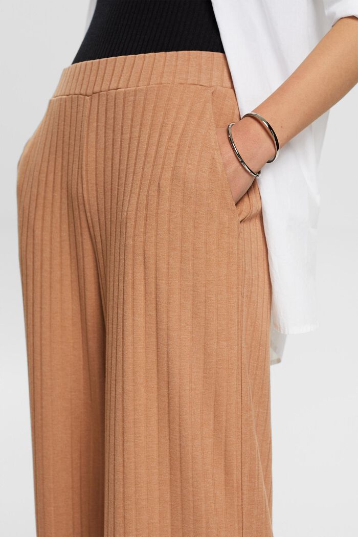 Culotte con effetto a coste, LIGHT TAUPE, detail image number 2