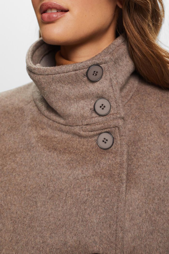 Riciclato: cappotto in misto lana con cachemire, TAUPE, detail image number 2