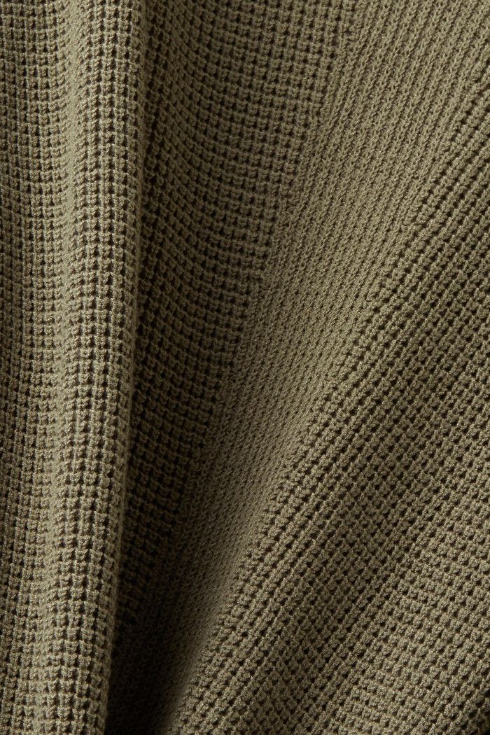 Pullover a maglia larga con scollo a V, LIGHT KHAKI, detail image number 5