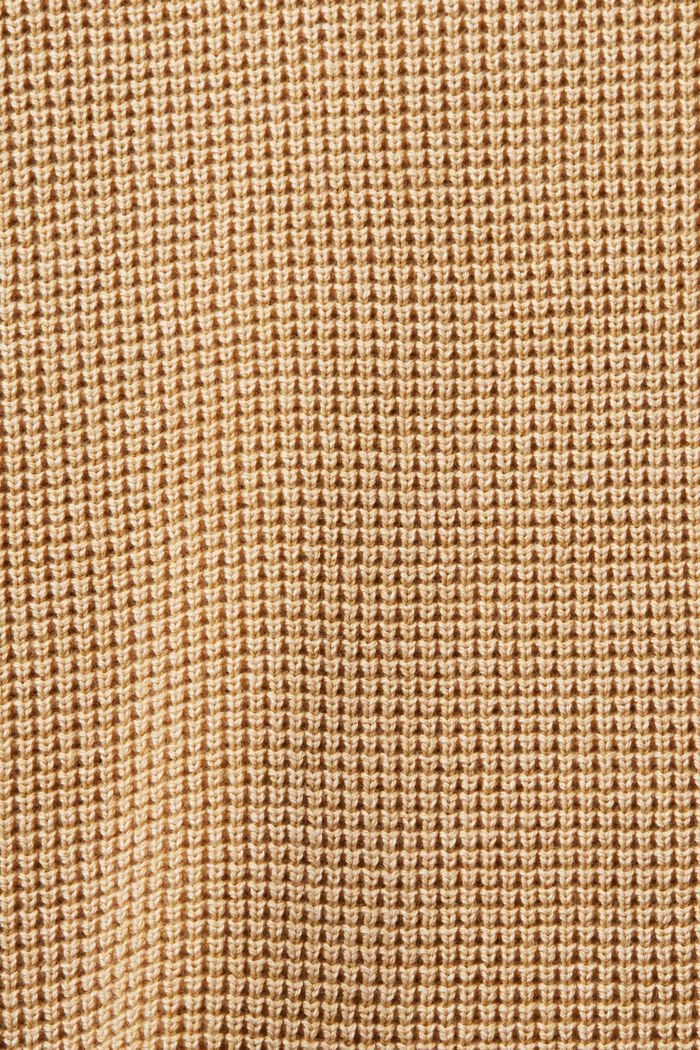 Maglia basic con scollo a giro, 100% cotone, BEIGE, detail image number 4