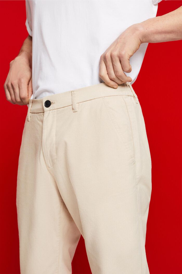 Pantaloni chino in tessuto spazzolato, BEIGE, detail image number 2