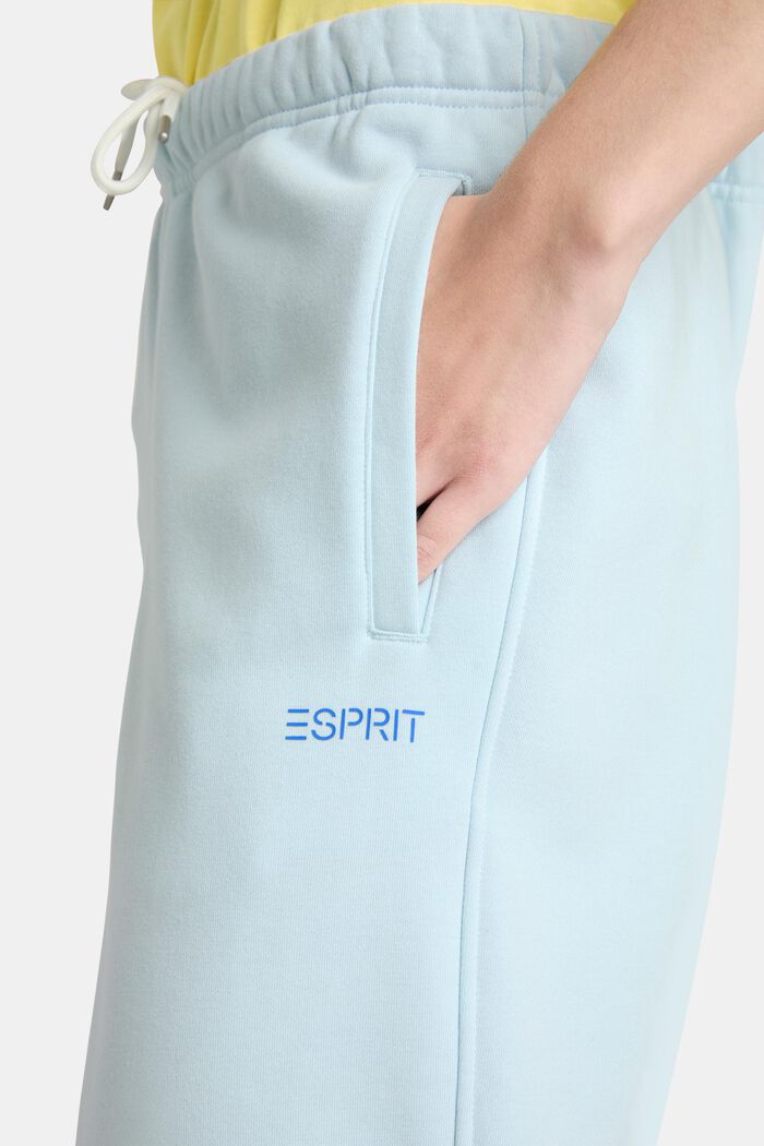 Pantaloni della tuta con logo in pile di cotone, unisex, PASTEL BLUE, detail image number 2