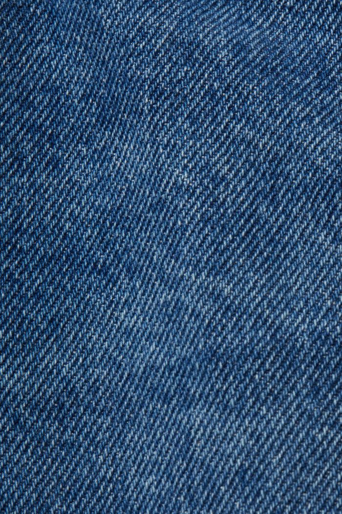 Minigonna in jeans ricamato, BLUE DARK WASHED, detail image number 6
