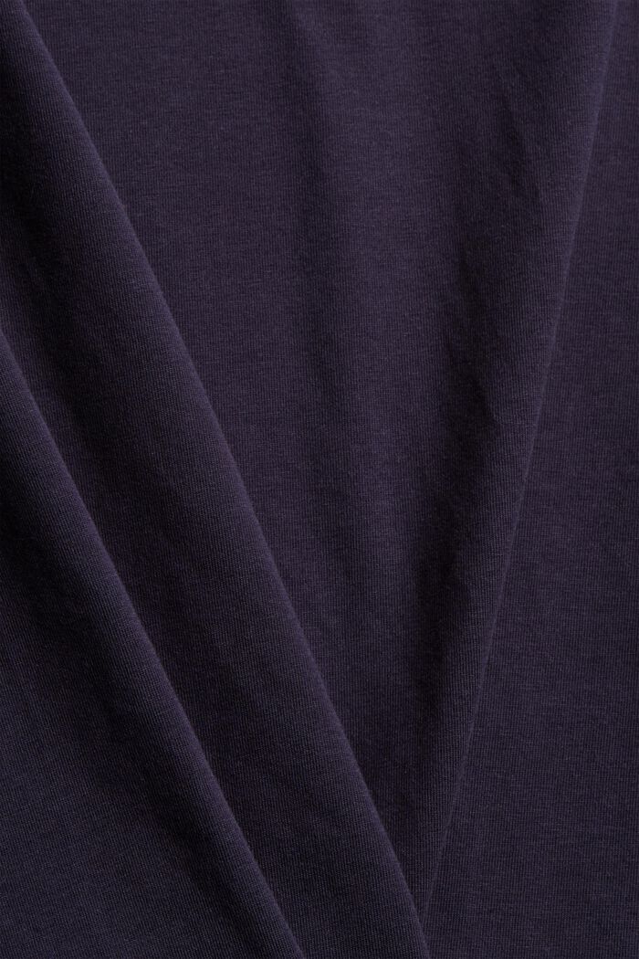 T-shirt con collo dolcevita, cotone biologico, NAVY, detail image number 4