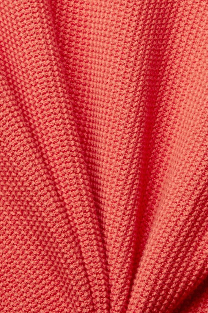 Pullover in puro cotone, CORAL, detail image number 1