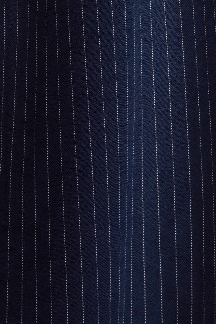 Camicia in twill a righe gessate, 100% cotone, NAVY, detail image number 4