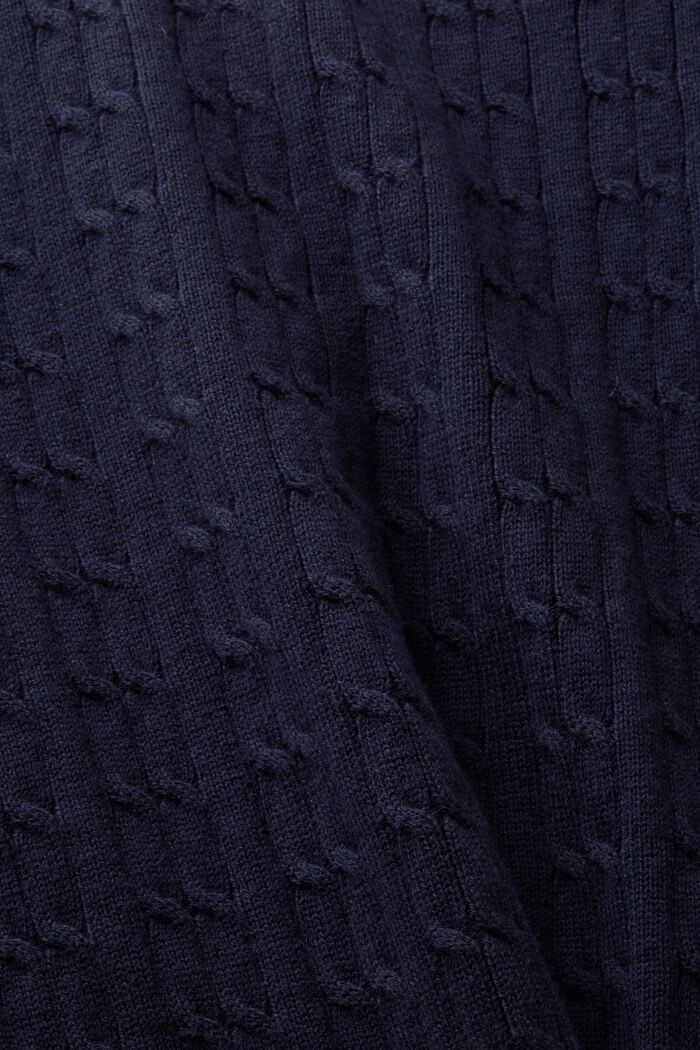 Polo a maglia a treccia, NAVY, detail image number 4