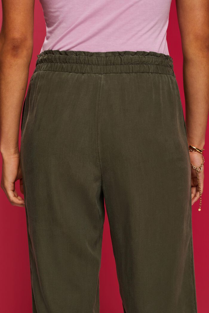 Pantaloni con cintura elastica, DARK KHAKI, detail image number 4