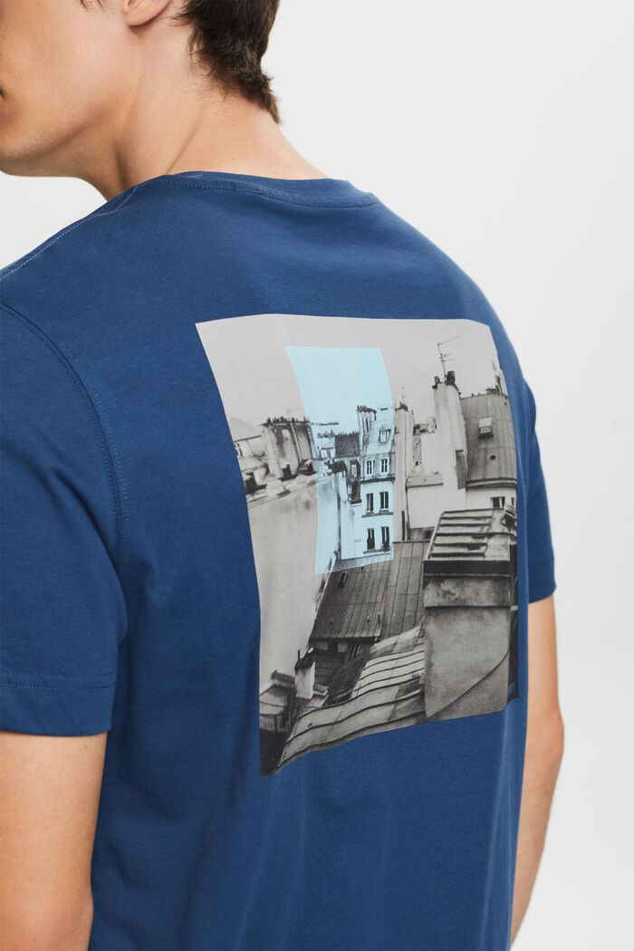 T-shirt con stampa dietro e davanti, GREY BLUE, detail image number 4