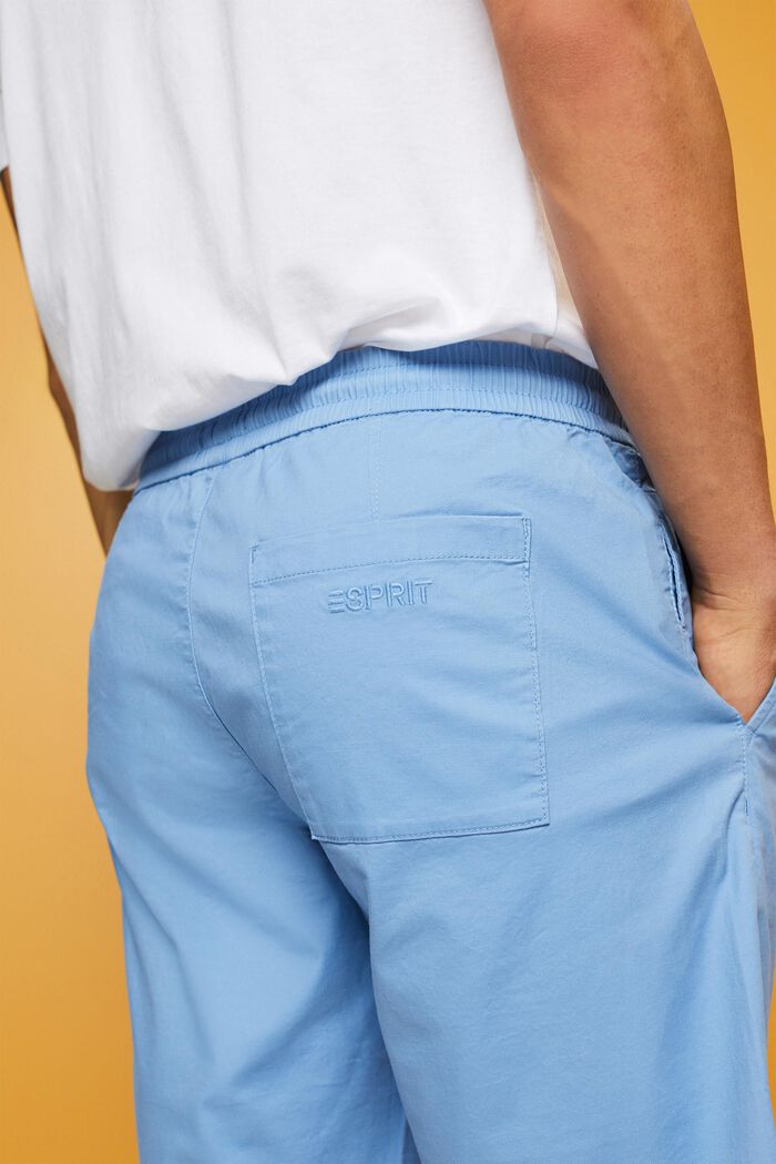 Shorts in twill di cotone, LIGHT BLUE, detail image number 4