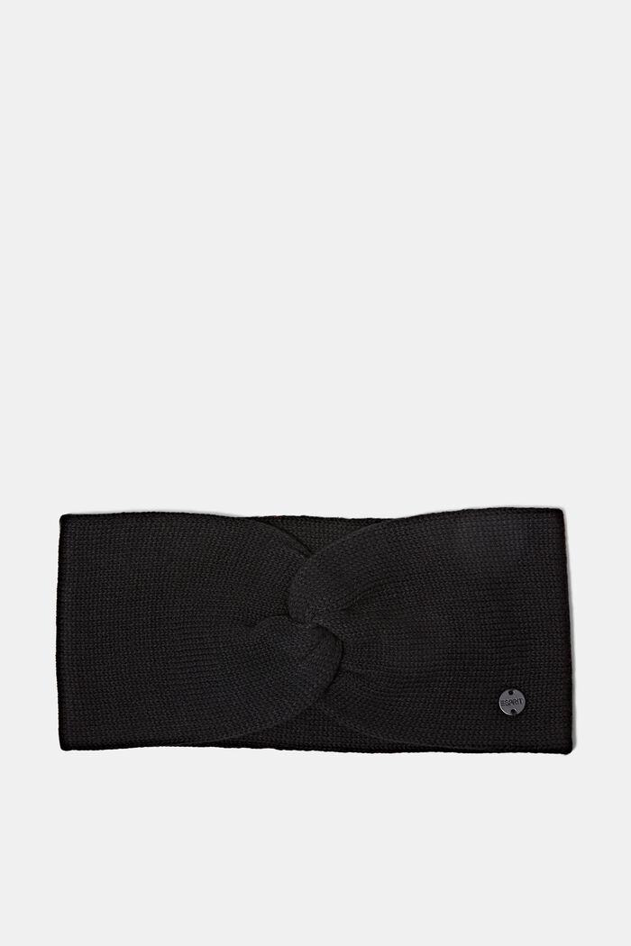 Fascia a maglia con dettaglio annodato, BLACK, detail image number 0