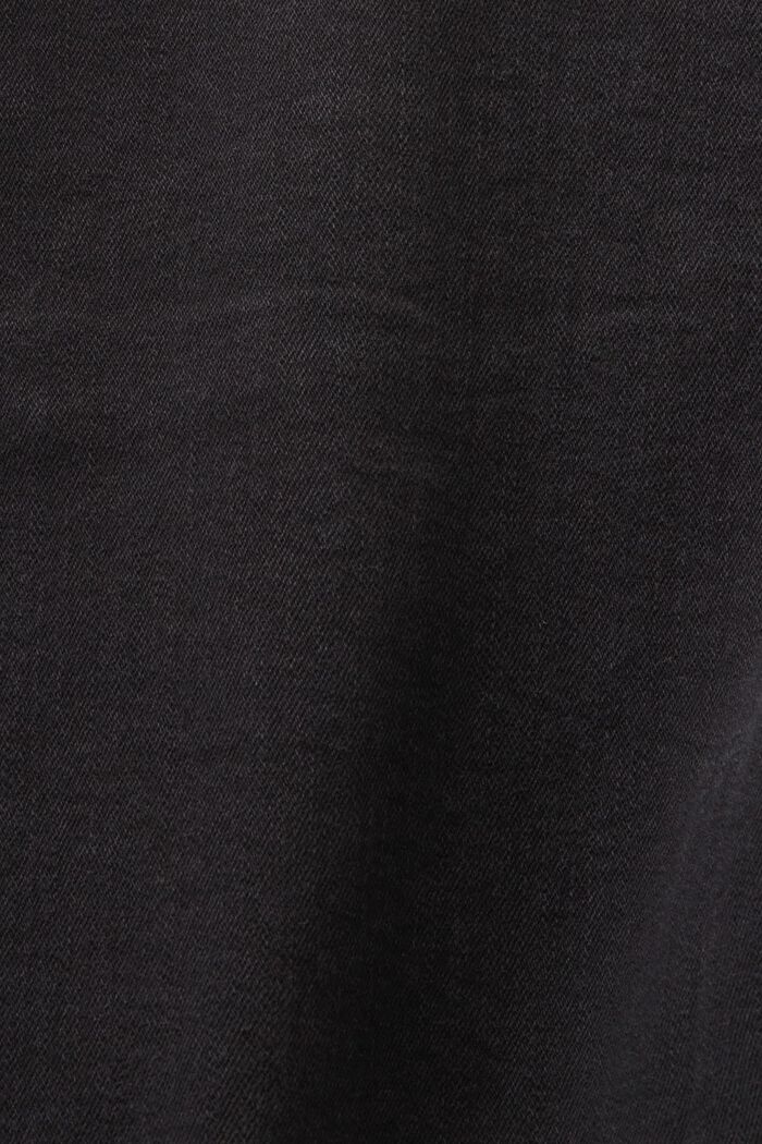 Pantaloncini di jeans straight fit, BLACK DARK WASHED, detail image number 6