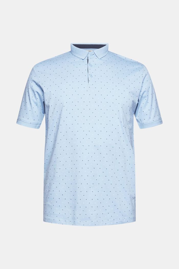 Polo in jersey di cotone biologico, LIGHT BLUE, detail image number 6