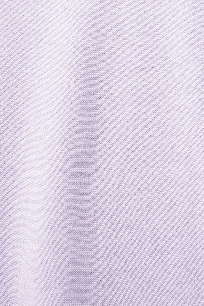 Pullover in cotone a girocollo, LAVENDER, detail image number 5