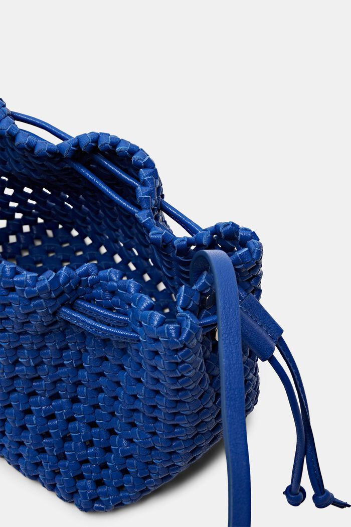 Borsa a tracolla in pelle, BRIGHT BLUE, detail image number 3
