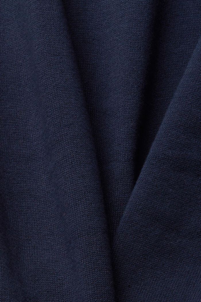 Pullover dolcevita, 100% cotone, NAVY, detail image number 1