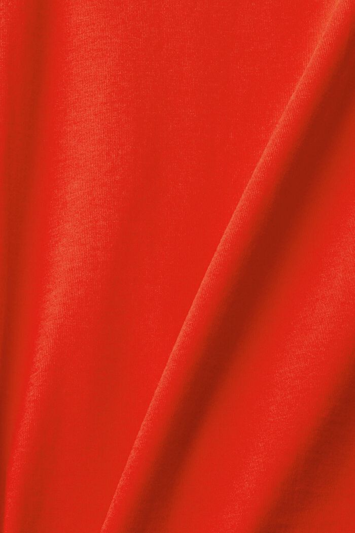 Maglia a manica lunga con collo alla coreana, RED, detail image number 1