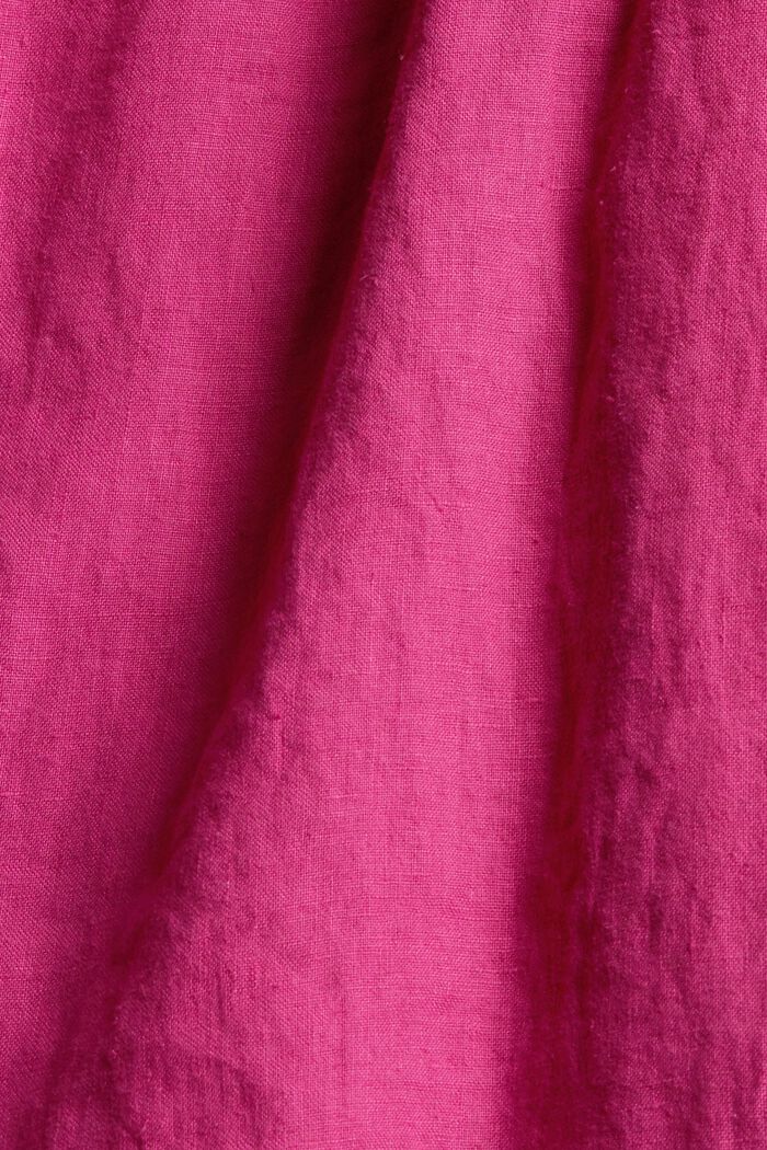 Top in 100% lino, PINK FUCHSIA, detail image number 1