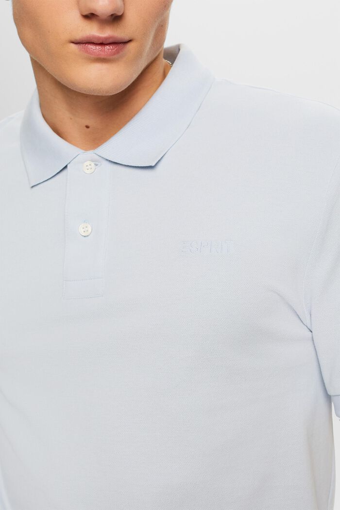 Polo in piqué, LIGHT BLUE, detail image number 2