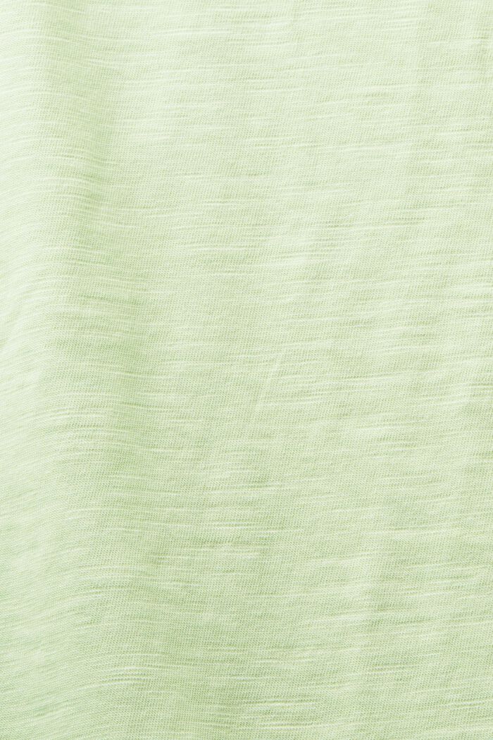 T-shirt in jersey con scollo a V, LIGHT GREEN, detail image number 4