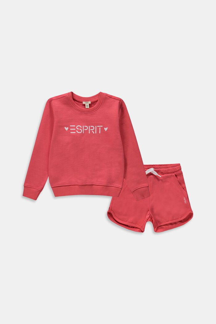 Set: felpa e shorts, ORANGE RED, detail image number 0