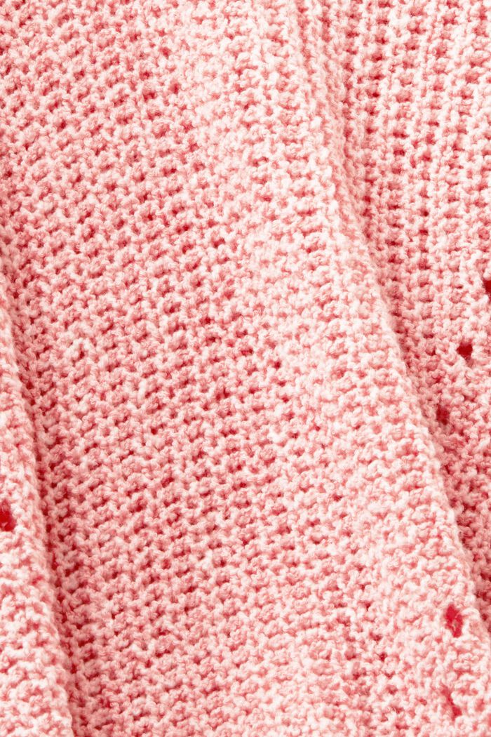 Pullover con motivo a treccia, PINK, detail image number 5