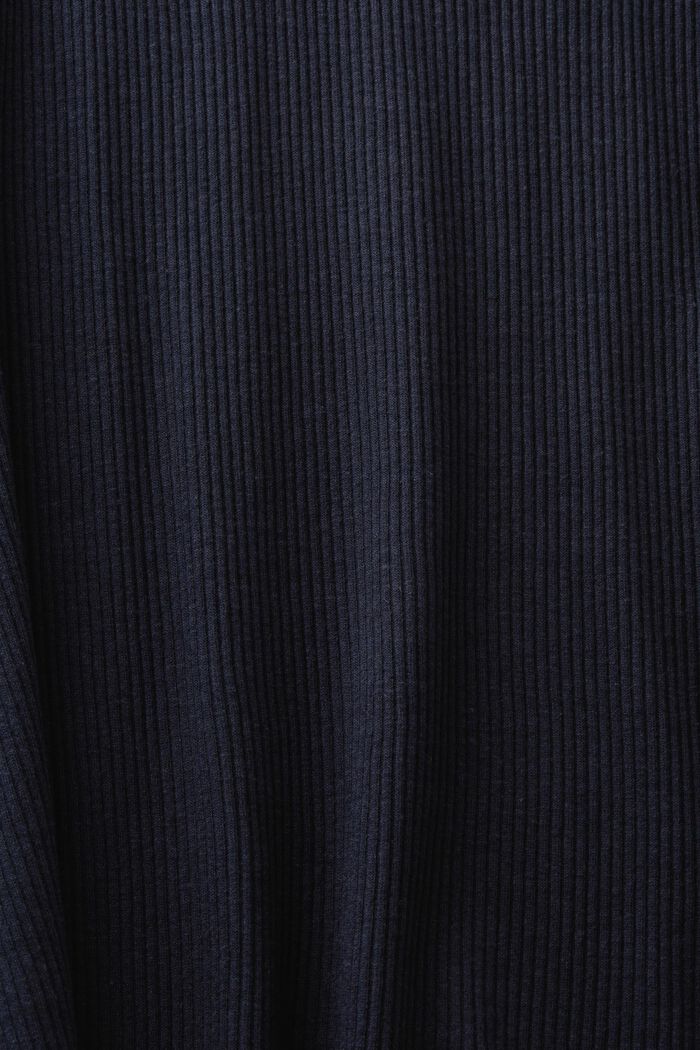 Maglia a manica lunga in jersey a coste, NAVY, detail image number 5