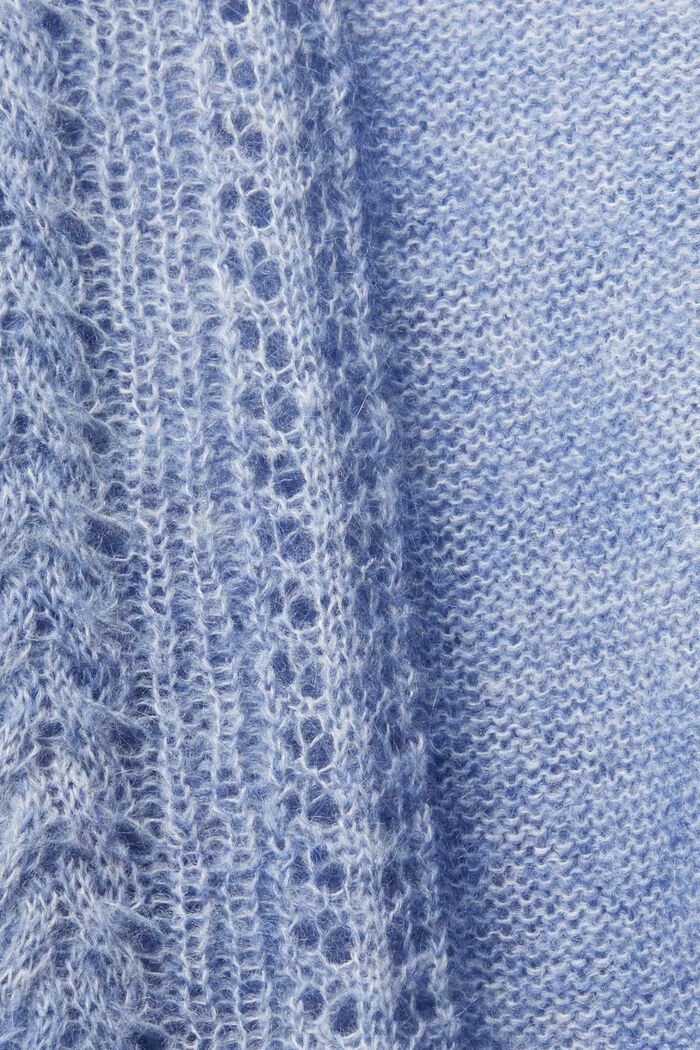Pullover girocollo a maglia pointelle, BLUE LAVENDER, detail image number 5