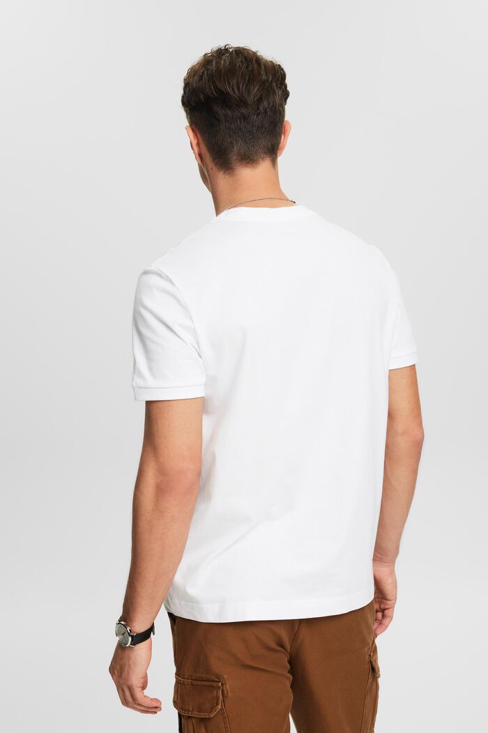 T-shirt henley in jersey, WHITE, detail image number 2