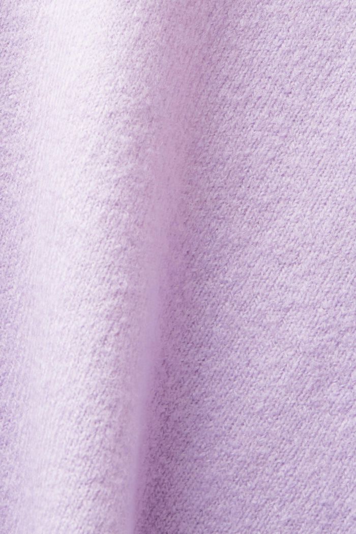 Pullover girocollo in misto lana, LAVENDER, detail image number 5