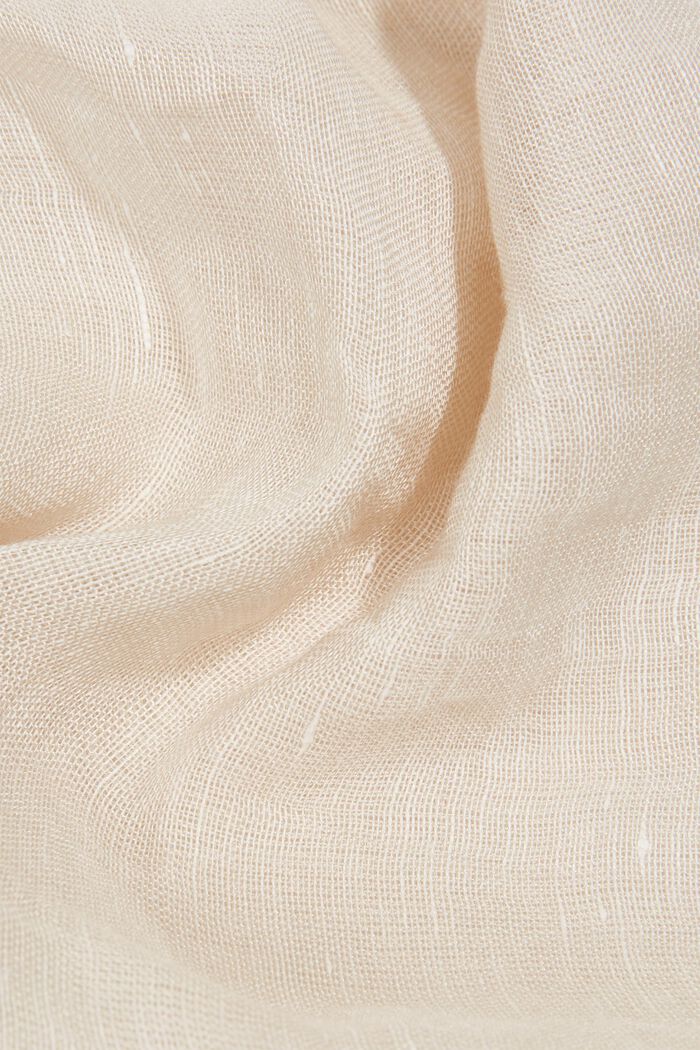 Delicata sciarpa tubolare in misto lino, BEIGE, detail image number 1