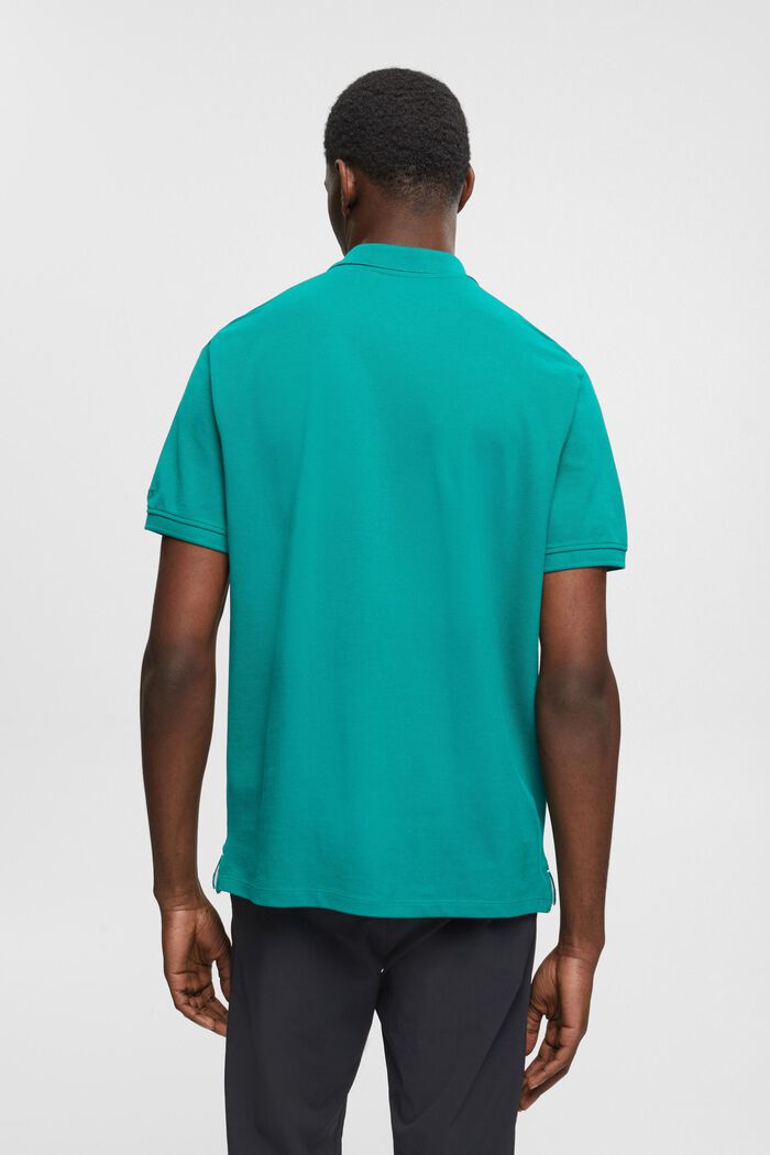 Camicia polo slim fit, EMERALD GREEN, detail image number 3