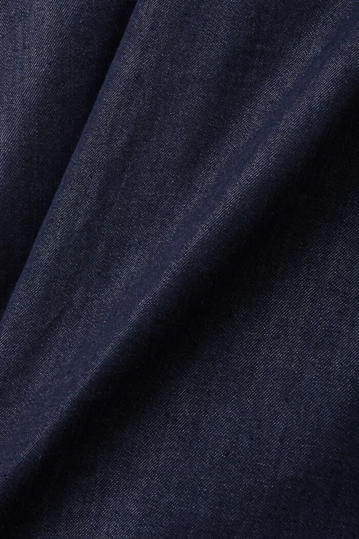 Blusa di jeans in denim, BLUE DARK WASHED, detail image number 6