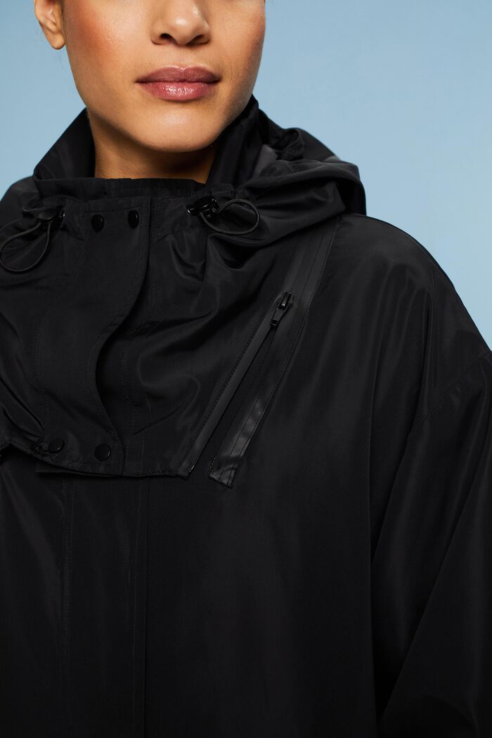 Cappotto con cappuccio rimovibile, BLACK, detail image number 3