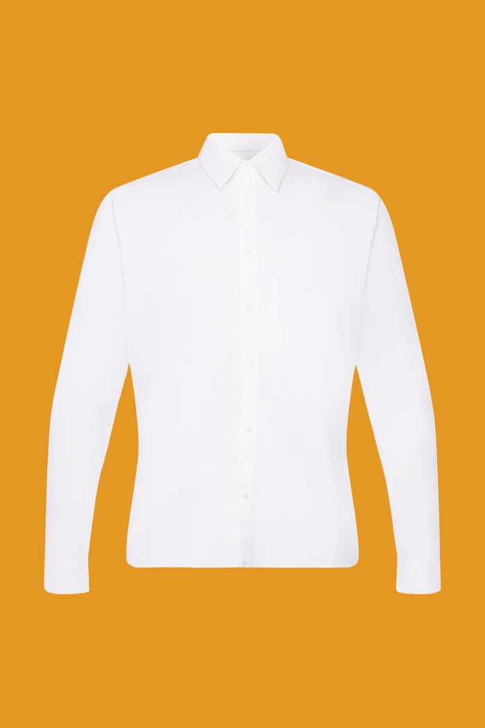 Camicia slim fit in cotone, WHITE, detail image number 5