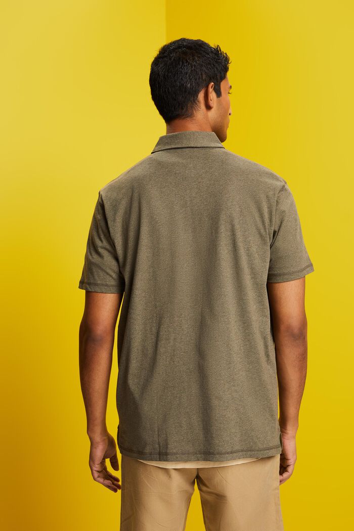 Polo in jersey di cotone, KHAKI GREEN, detail image number 3