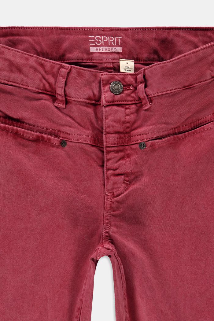 Pantaloni con cotone biologico, DARK RED, detail image number 2